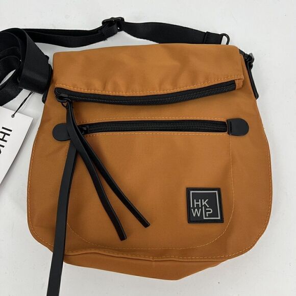 IHKWIP Purse Rust Brown Foldover Saddle Bag Crossbody RFID Cardholder Travel Zip - Picture 2 of 9